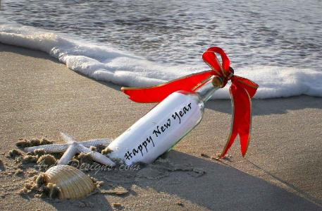New Year's Message in a bottle