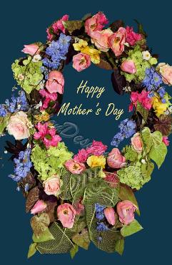 Mother's Day Wreath Mother's Day card
