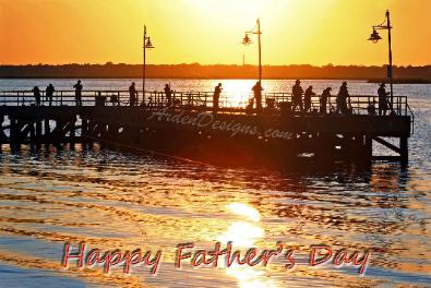 Fishing Pier Father's Day card